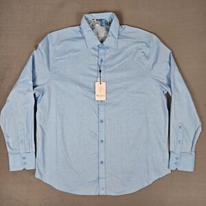Robert Graham Wayfarer 4 Shirt Mens 2XL Blue L/S Button Up Micro Striped NWT